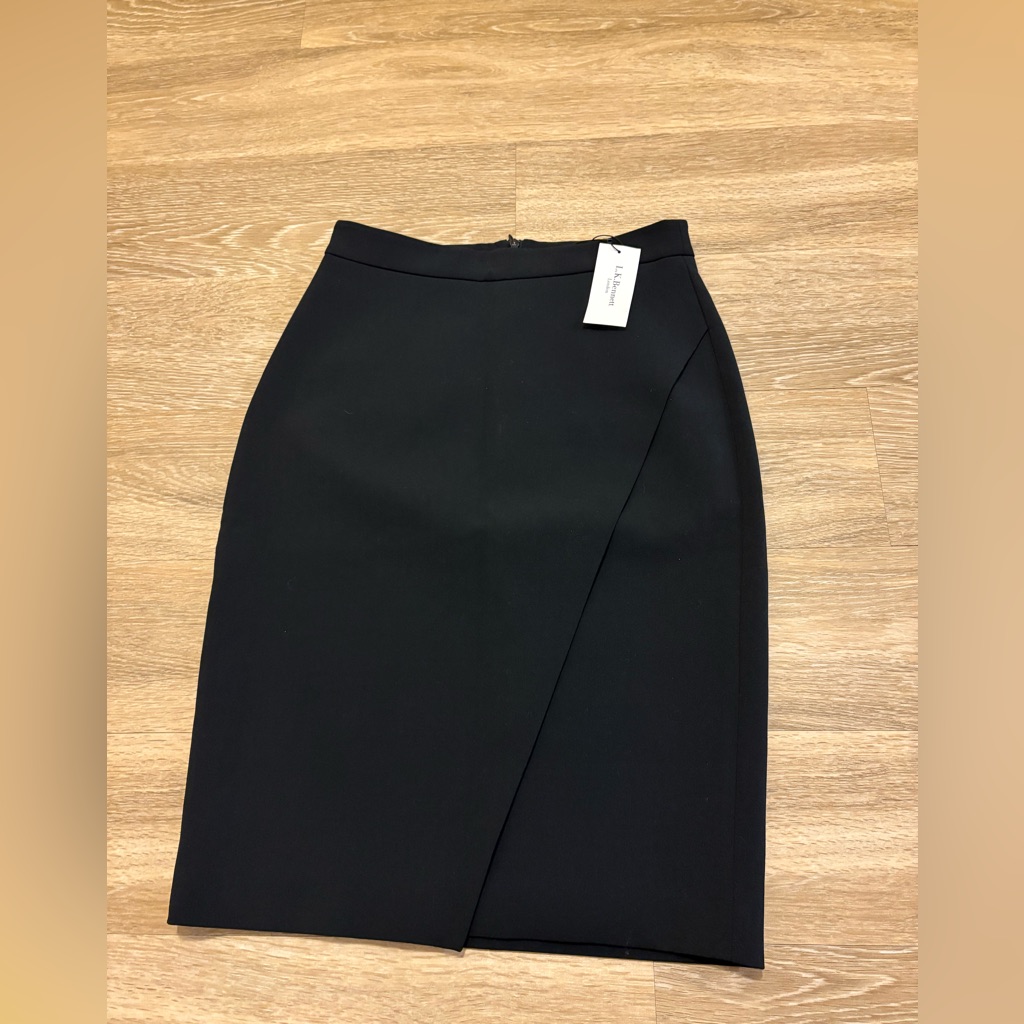 Nwt Lk Bennet Wool Midi Black Skirt